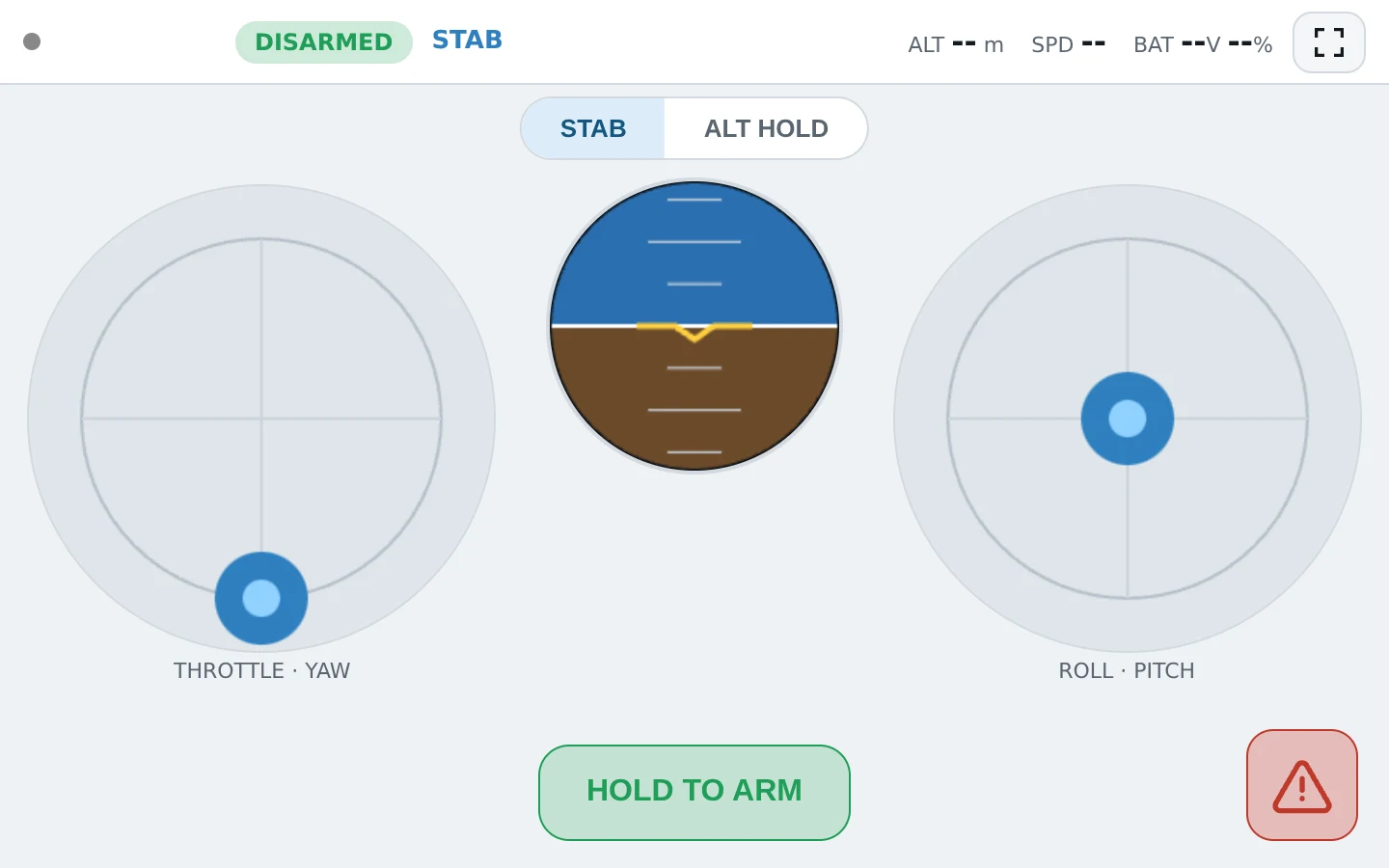 Flight UI and live telemetry